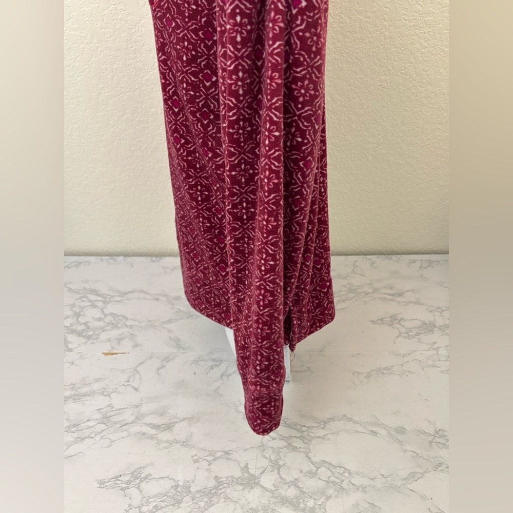 Nautica Shirt Women's Size Small Long Sleeve Red Ribbed Geometric Pullover​ - Picture 5 of 8